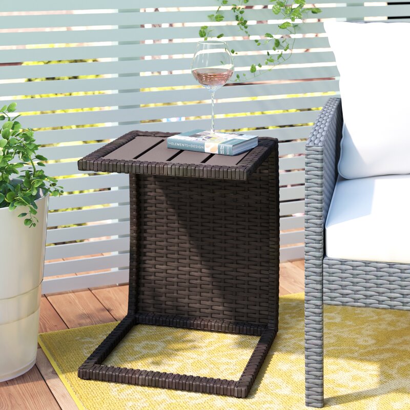 Sol 72 Outdoor™ Tegan Wicker Side Table & Reviews | Wayfair